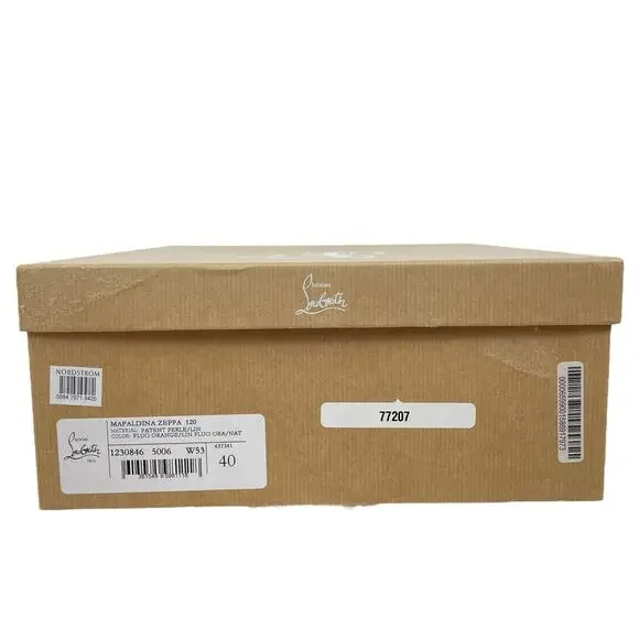 Christian Louboutin Mafaldina Zeppa 120 Wedge Sandal Orange Size 40 - Picture 15 of 15